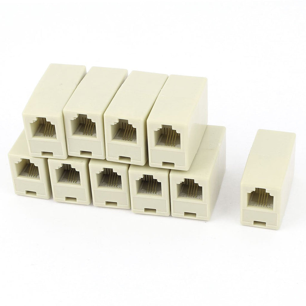 [Australia - AusPower] - uxcell a15032500ux0584 8P4C RJ-11 Phone Line Cable Coupler Connector Socket Adapter Pack of 10 