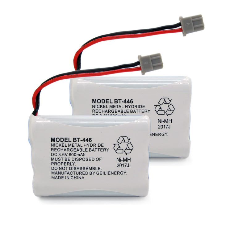 [Australia - AusPower] - GEILIENERGY BT446 BT-446 Phone Battery Compatible with Uniden BBTY0503001 BT-1004 BT-1005 GE-TL26402 BT-504 CPH-488B 3.6V 800mAh (2 Pack) 2 Pack BT446 