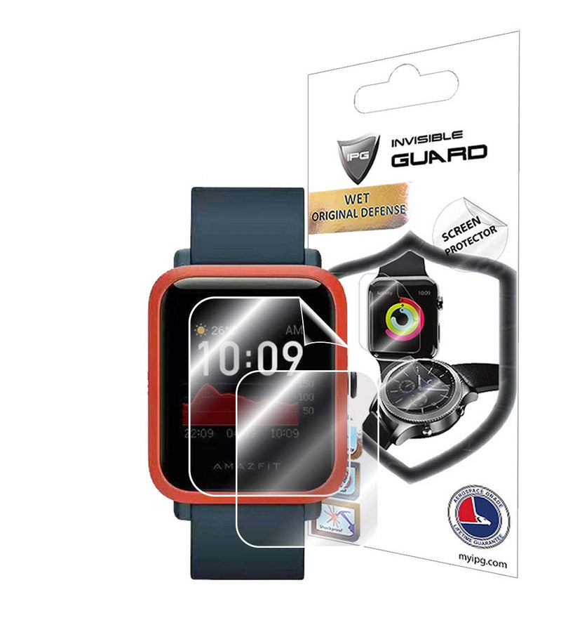 [Australia - AusPower] - IPG for Amazfit BIP S Smartwatch Touchscreen Screen Protector (2 Units) Invisible Ultra HD Clear Film Anti Scratch Guard-Smooth/Self-Healing/Bubble -Free 