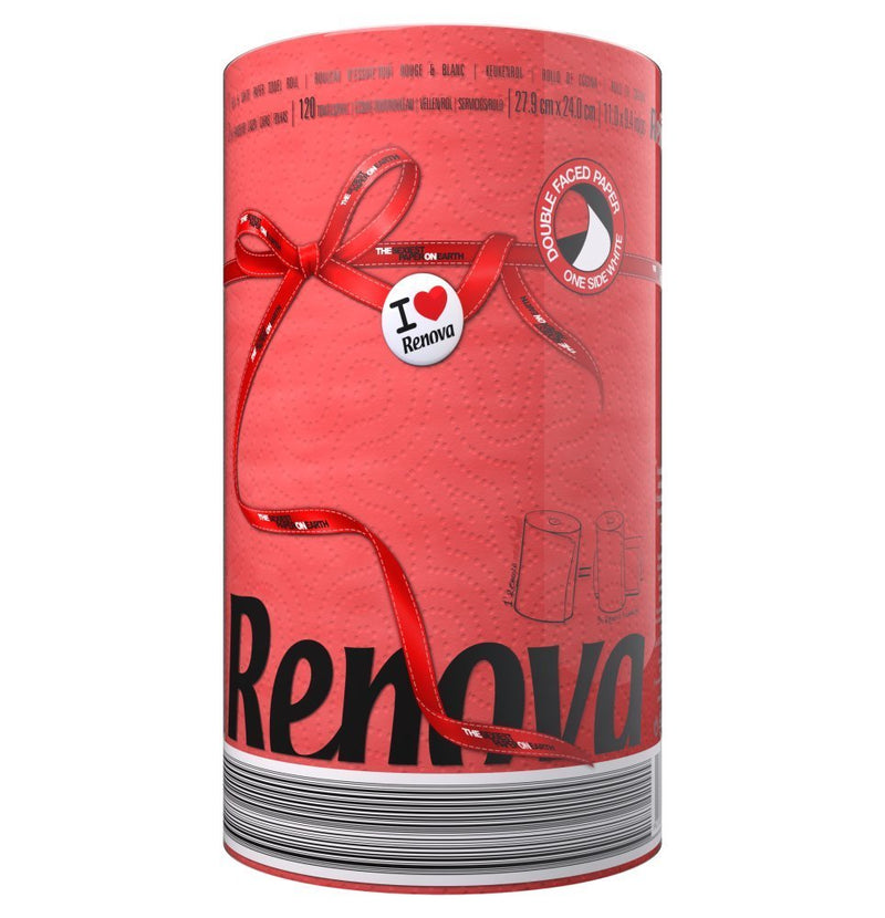 [Australia - AusPower] - Renova Red Label Kitchen Paper Towels, 1 Roll 120 Sheets 