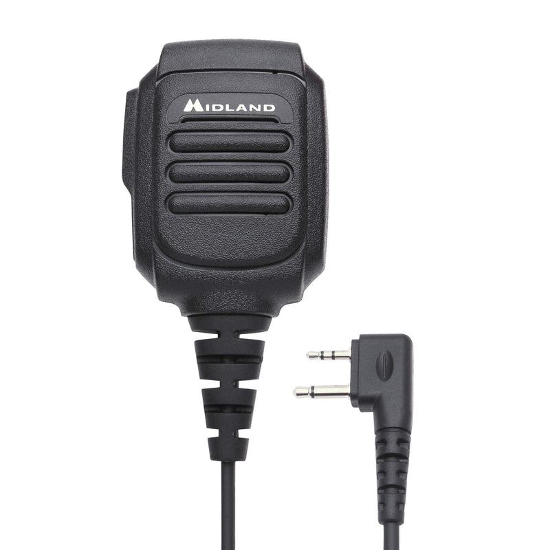 [Australia - AusPower] - Midland AVPH10 Handheld/Wearable Speaker Microphone with Push-to-Talk for GMRS Radios, Black 