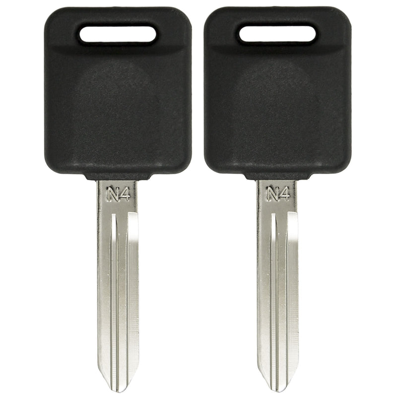 [Australia - AusPower] - Keyless2Go Replacement for New Uncut Transponder Ignition 46 Chip Car Key for Select Maxima Rogue Sentra Altima Vehicles That Use NI04T Key (2 Pack) 