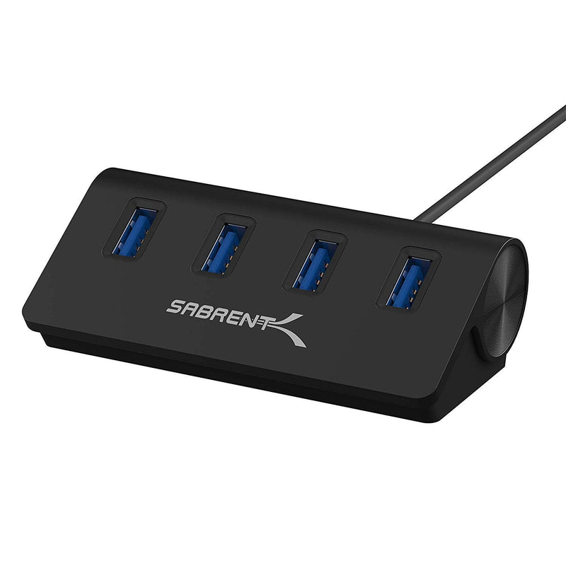 [Australia - AusPower] - SABRENT Premium 4 Port Black Aluminum USB 3.0 Hub (30" Cable) for iMac, MacBook, MacBook Pro, MacBook Air, Mac Mini, or Any PC [Black] (HB-MC3B) 
