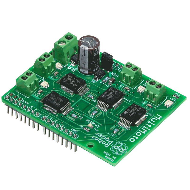 [Australia - AusPower] - MultiMoto - 4 Channel Motor Control 6.5A Each - Arduino Shield Microcontroller 