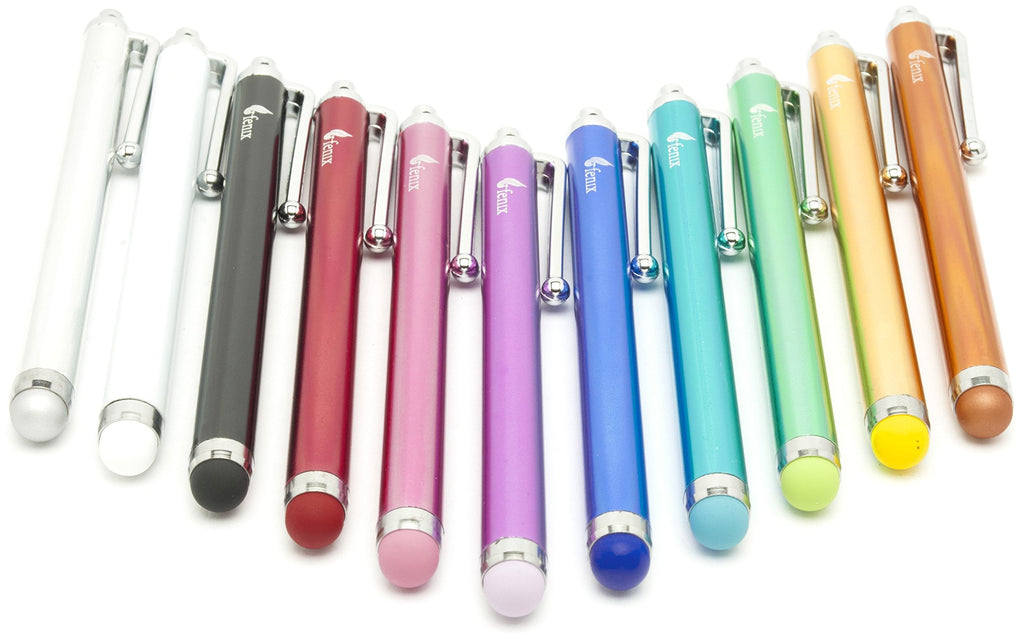[Australia - AusPower] - Fenix - Pack of Eleven Rainbow Universal Stylus Pen with Soft Rubber Tip for iPhone 4/5/5c/6/6+, iPad/iPad Air/iPad Mini, Samsung Galaxy S4/S5/S6/Edge, Kindle Fire, Surface Pro and Much More 