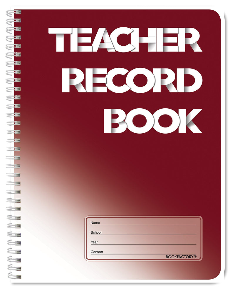[Australia - AusPower] - BookFactory Teacher’s Planner/Teachers Lesson Planner Notebook/Record Book/Organizer/Calendar/Grades/Seating - 170 Pages - 8.5” X 11” Wire-O (JOU-170-7CW-A(TeacherRecordBook)) 