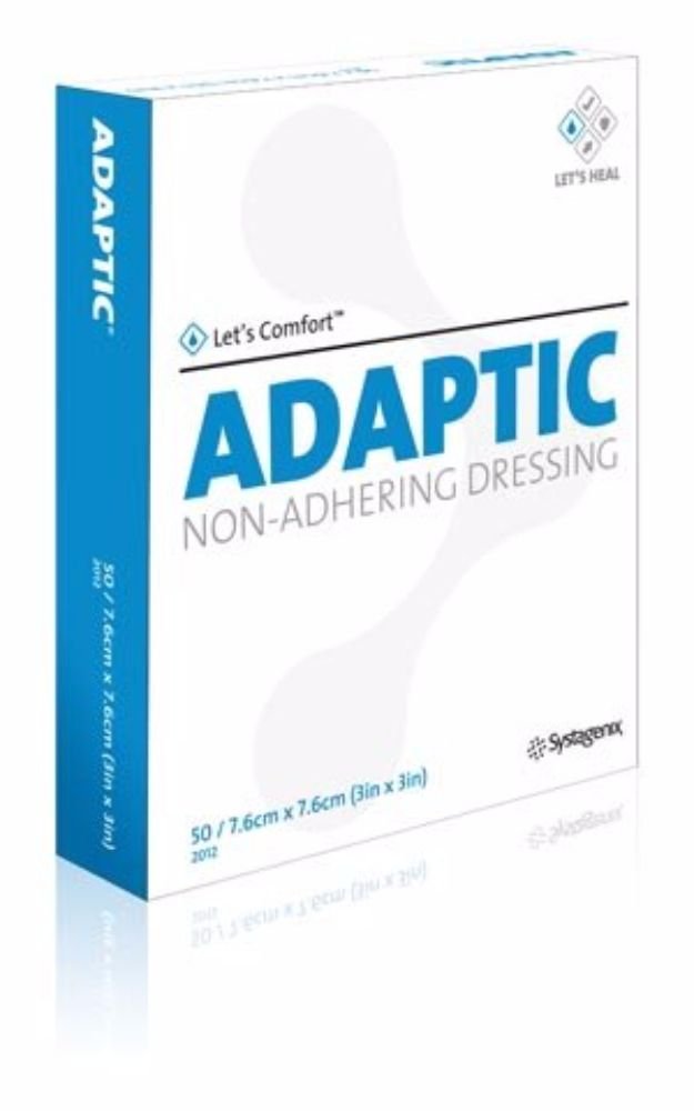 [Australia - AusPower] - Acelity Non Adherent Dressing Adaptic3 X 3" Sterile (#2012, Sold Per Box) 3x3 Inch (Pack of 50) 