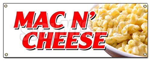 [Australia - AusPower] - MAC N' Cheese Banner Sign Macaroni and Cheese Baked hot Creamy American 