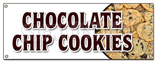 [Australia - AusPower] - Chocolate CHIP Cookies Banner Sign Fresh Baked Bakery Big Huge Warm 