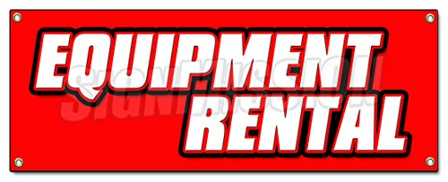 [Australia - AusPower] - Equipment Rental Banner Sign Tools Lifts Party Supply Cribs Rug Shampoo 18''x48" 