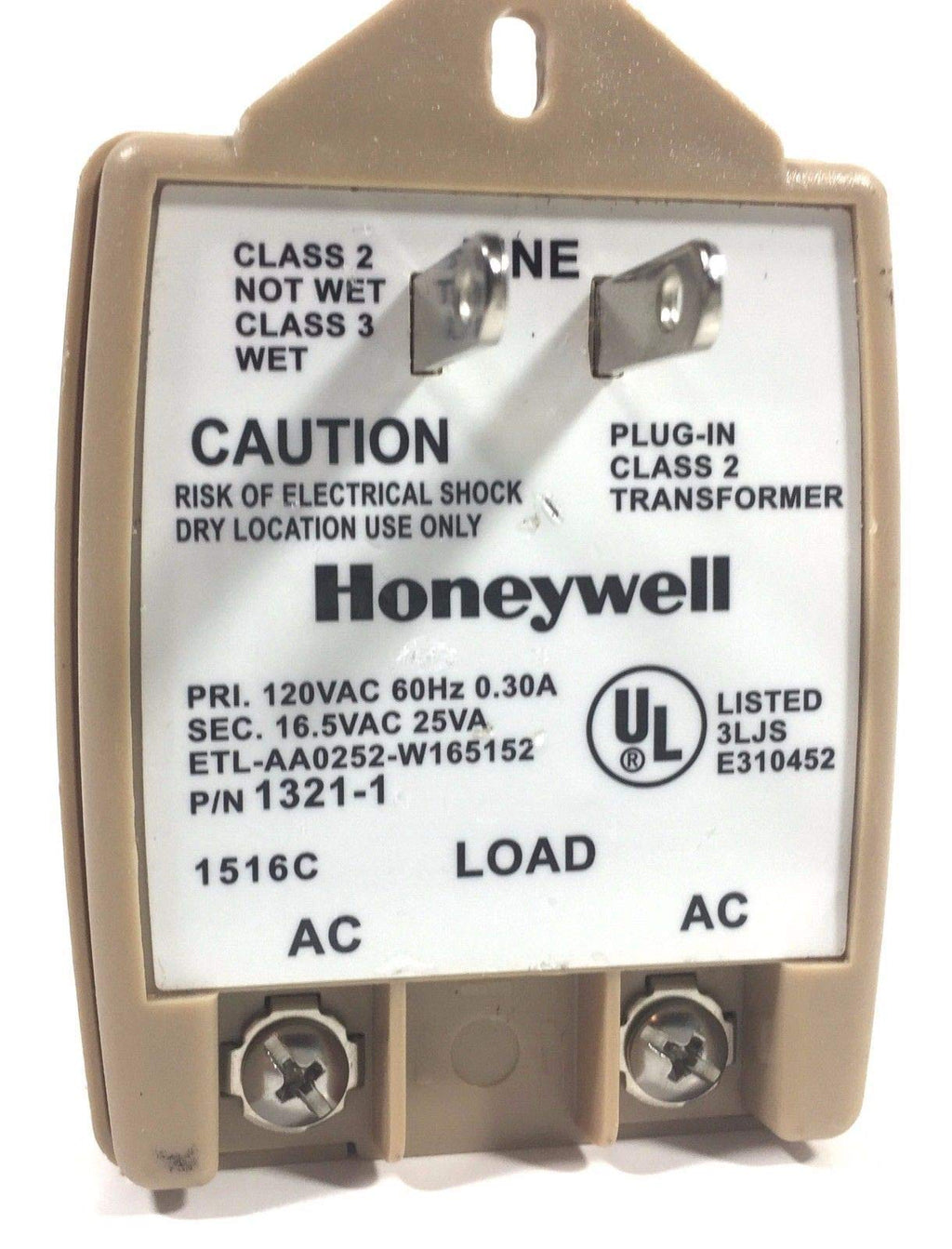 [Australia - AusPower] - Honeywell Intrusion 1321-1 Transformer 16.5VAC 25VA 