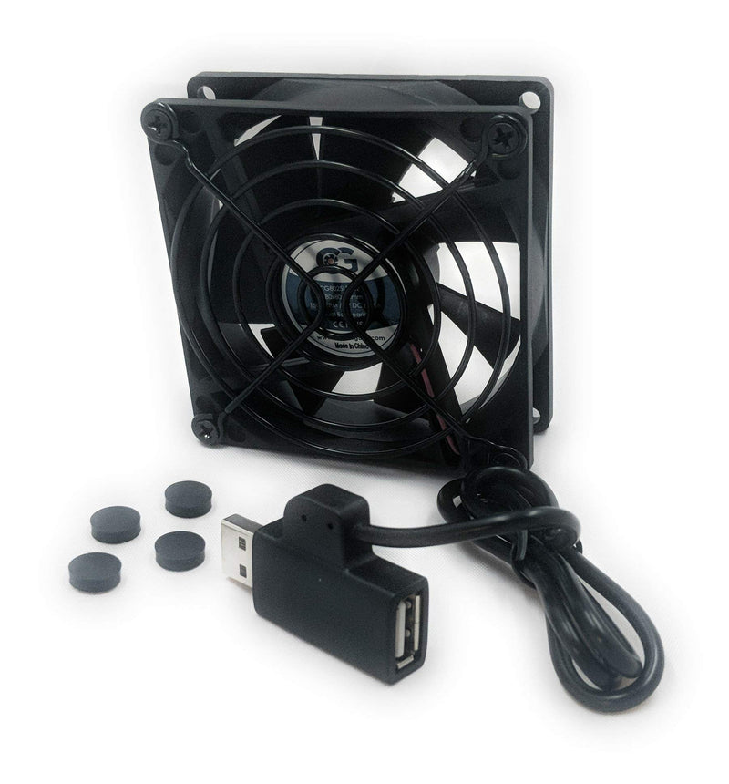 [Australia - AusPower] - Coolerguys Single USB Fan for Playstation, Xbox, Receivers, Roku (80mm) 80mm 