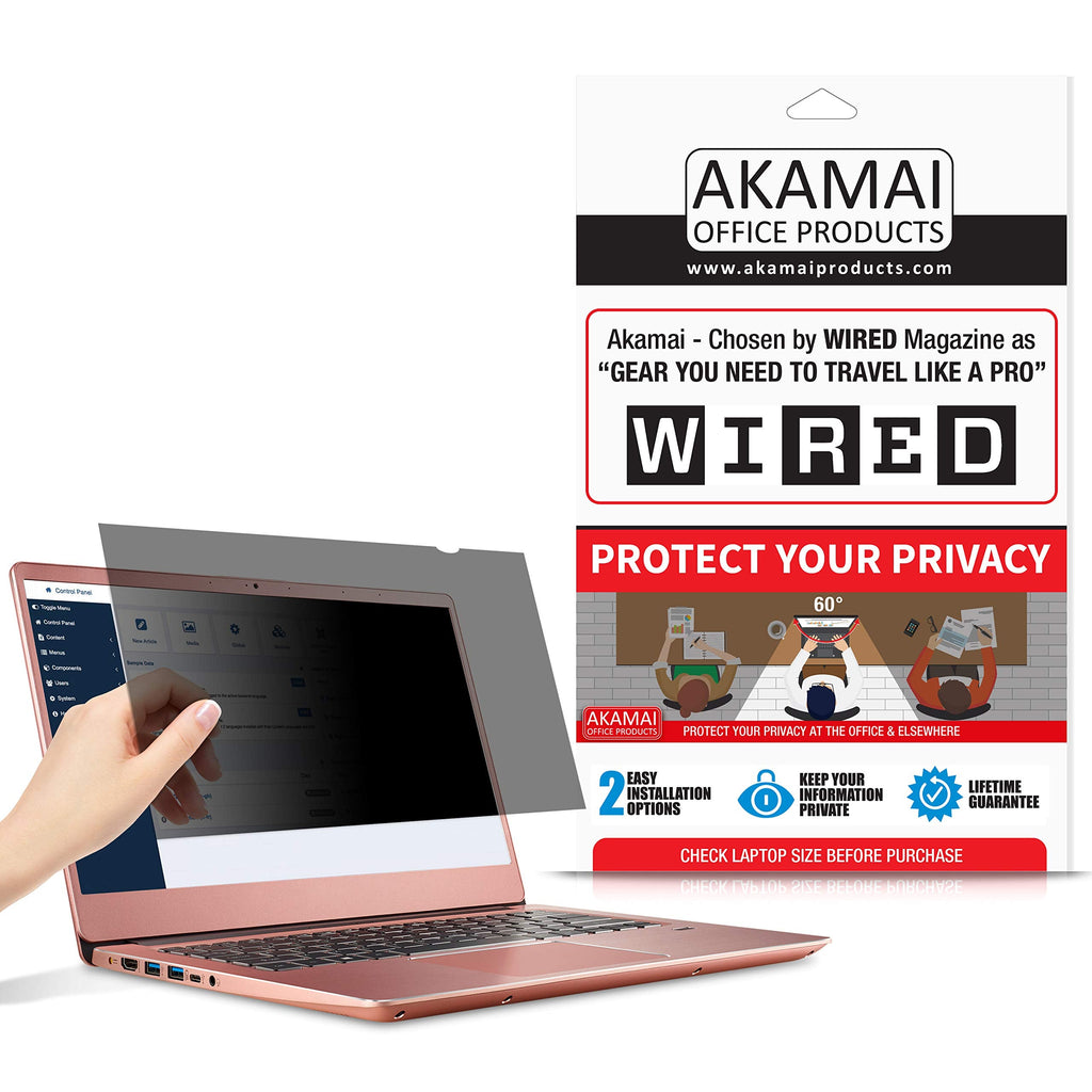 [Australia - AusPower] - 14 inch Computer Privacy Screen (16:9) - Blue Light Screen Protector - Laptop Anti Glare Screen Protector by Akamai 14.0 inch (Diagonal) (16:9) Black Privacy 