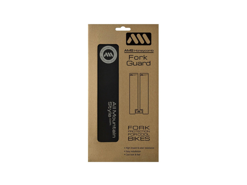 [Australia - AusPower] - All Mountain Style AMS Honeycomb High Impact Fork Guard for Bike – Protects Fork of Your Bike from Scratches and dings Black/Silver 