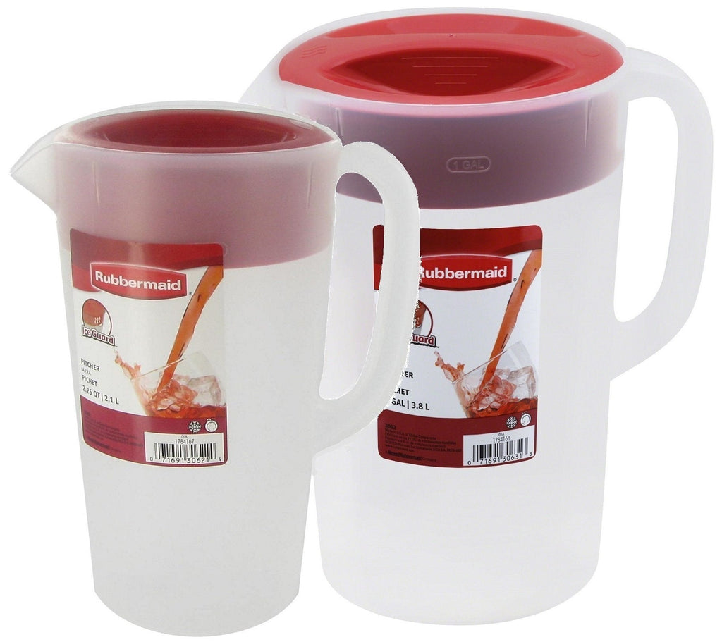 [Australia - AusPower] - Rubbermaid Ice Guard Pitcher, Duo Set, 1-Gallon + 2.25-Quart, 1 Each 