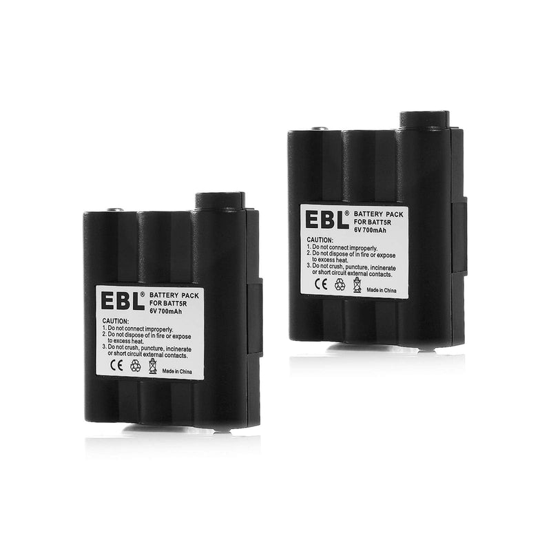 [Australia - AusPower] - EBL BATT5R AVP7 Replacement Rechargeable Battery for Walkie Talkie GXT1000 GXT1050 GXT850 GXT860 GXT900 GXT950 and More, 2 Pack 