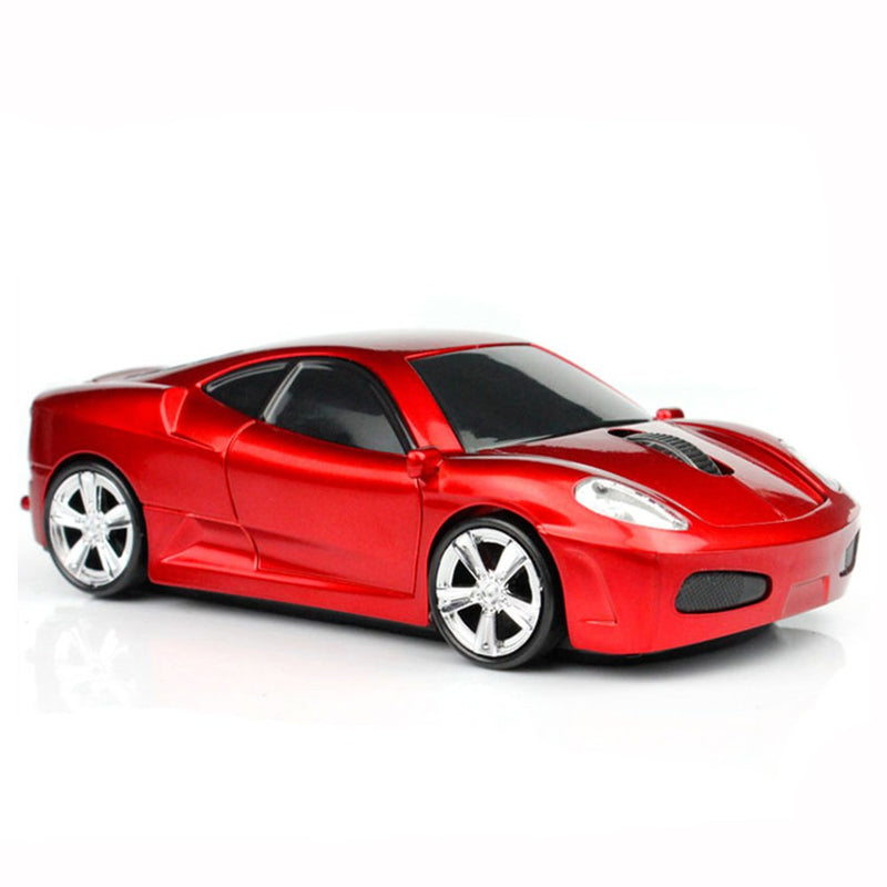 [Australia - AusPower] - MGbeauty Sport Car Shape Computer Mice 2.4ghz Wireless Mouse 1600dpi Optical Gaming Mice (Red) Red 
