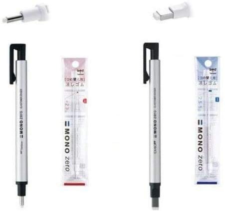 [Australia - AusPower] - MONO Zero Eraser, Silver Round Black Barrel 