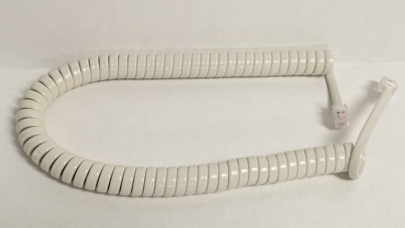 [Australia - AusPower] - The VoIP Lounge 9 Foot Short Light Ivory Handset Receiver Curly Coil Phone Cord (Please Read Full Description) 
