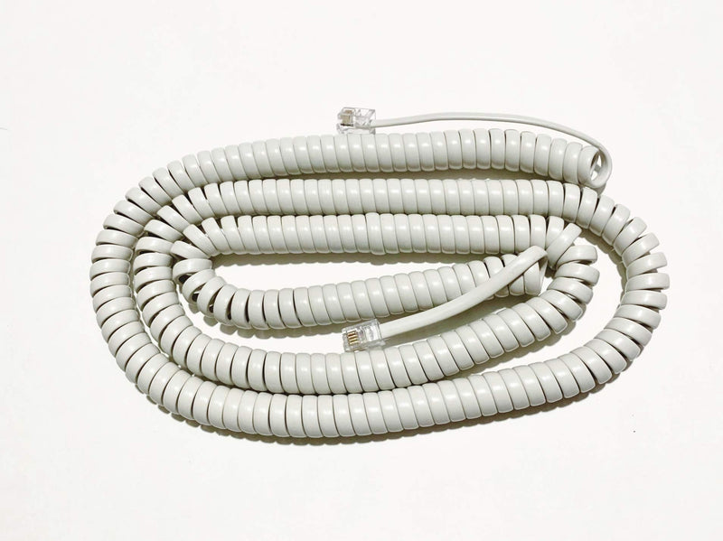 [Australia - AusPower] - The VoIP Lounge 25 Foot Off White Long Phone Handset Curly Cord 