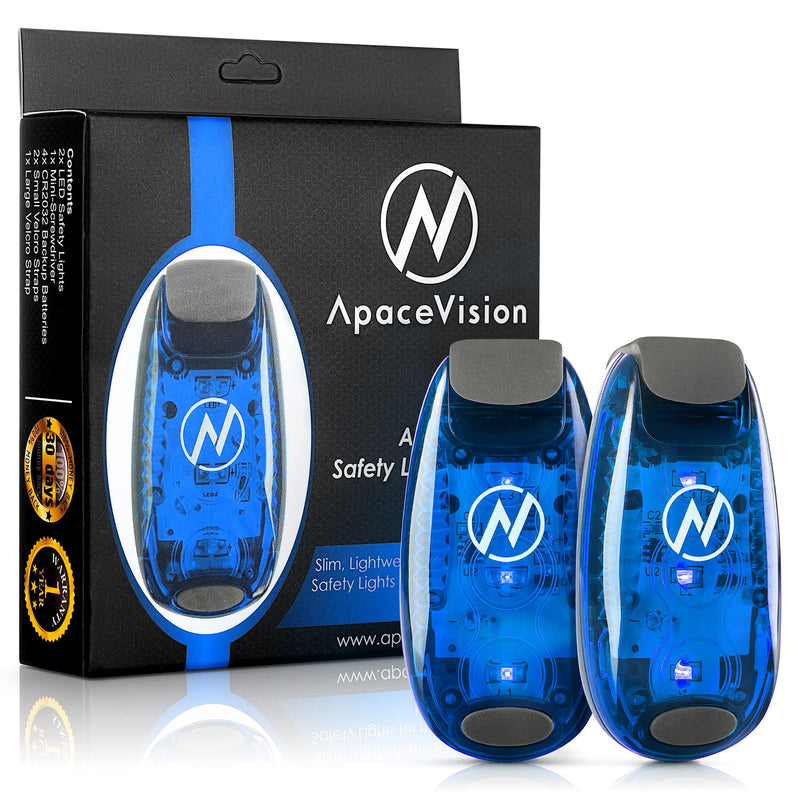 [Australia - AusPower] - LED Safety Light (2 Pack) + Free Bonuses | Clip On Strobe/Running Lights for Runners, Dogs, Bike, Walking | The Best High Visibility Accessories for Your Reflective Gear, Bicycle etc 