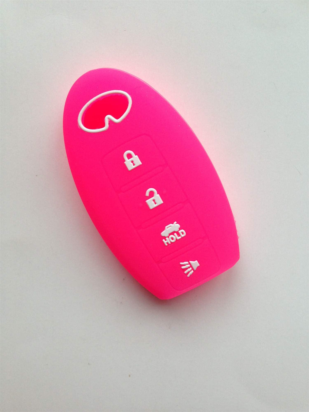 [Australia - AusPower] - Protective Fob Cover Key Jacket for INFINITI EX35 FX35 INFINITI FX50 INFINITI G35 INFINITI G37 INFINITI M35 INFINITI M35h INFINITI M45 INFINITI M56 INFINITI QX56 Smart Key Case Fob 4 Button (Rose Red) 