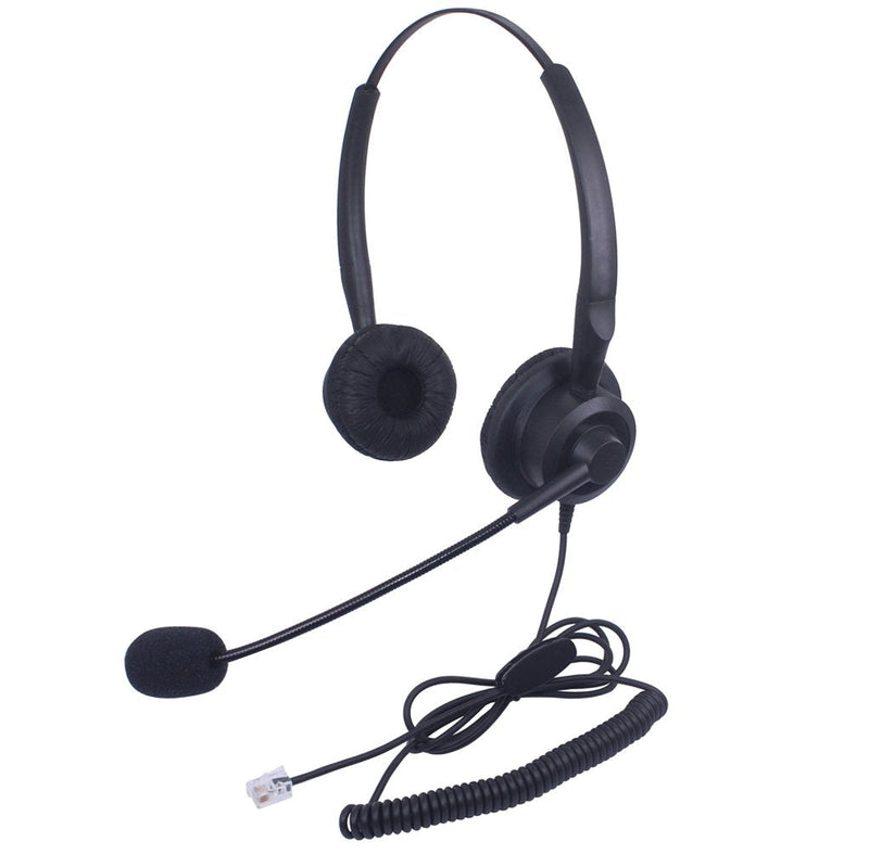 [Australia - AusPower] - Audicom H201GXPC Binaural Call Center Headphone Headset with Mic for Yealink SIP-T19P T20P T21P T22P T26P T28P T32G T41P T38G T42G T46G T48G and Huawei ET325 ET525 Telephone IP Phones 