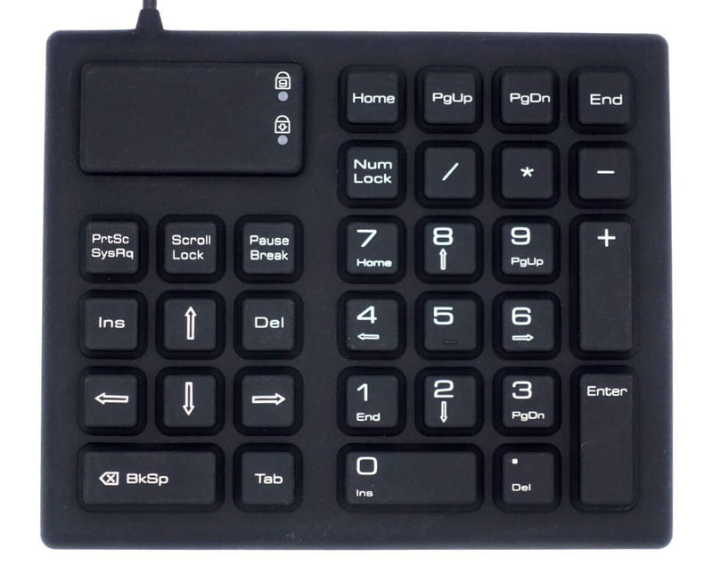 [Australia - AusPower] - DSI Portable Silicone 32 Key Numeric Keypad Rigid Waterproof KP-JH-SFR33 