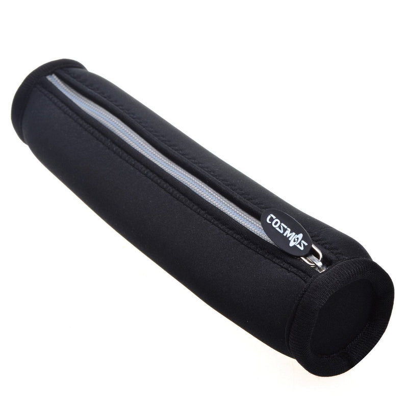 [Australia - AusPower] - Cosmos Black Color Neoprene Stylus Pen Case Holder Pencil Bag Pouch Gray Zipper 