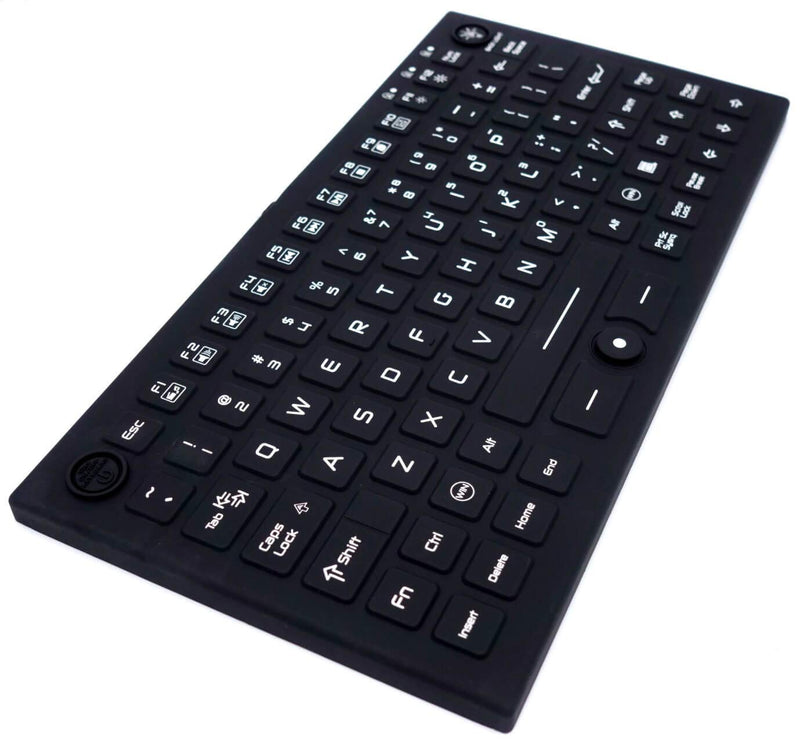[Australia - AusPower] - DSI Compact LED Backlit Keyboard with Integrated Mouse Button IP68 Waterproof Silicone IKB850BL 