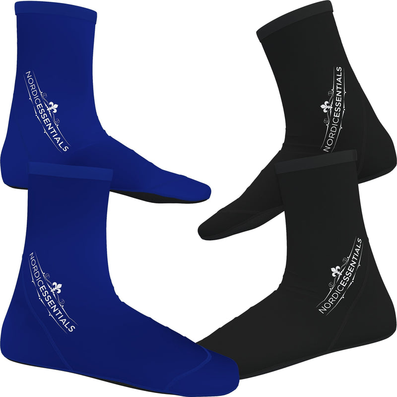 [Australia - AusPower] - Beach Socks [2 Pairs] - by Nordic Essentials - 1 Year Warranty Black + Blue X-Small 