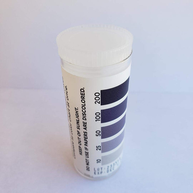 [Australia - AusPower] - Professional Grade Hydrion Chlorine Test Strips (CM-240V) Plus Dispenser/Chart, 10-200, PPM 