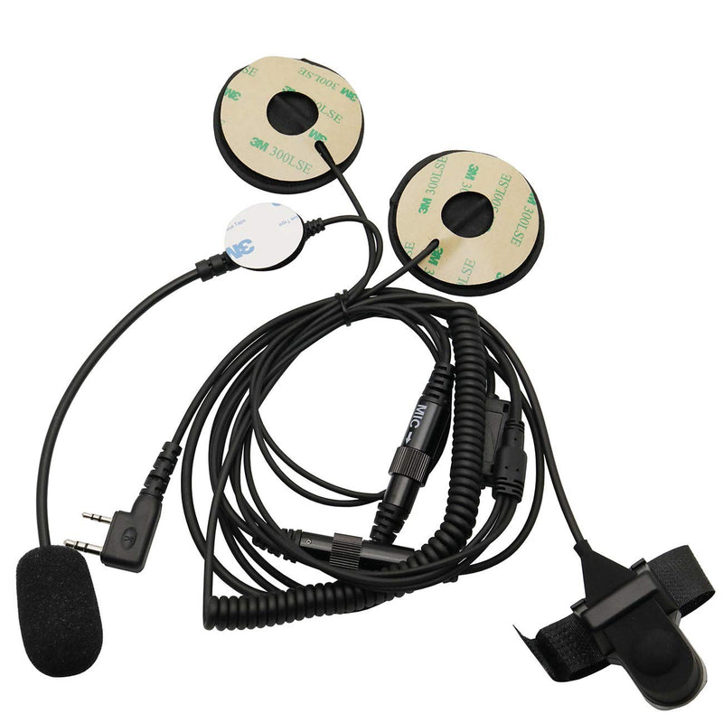 [Australia - AusPower] - Open Half Face Motorcycle Bike Helmet Earpiece Headset Mic Microphone is Compatible with Kenwood Two Way Radio Walkie Talkie TK3118 TK3130 TK3131 TK3160 TK3170 TK3173 etc 2pin 