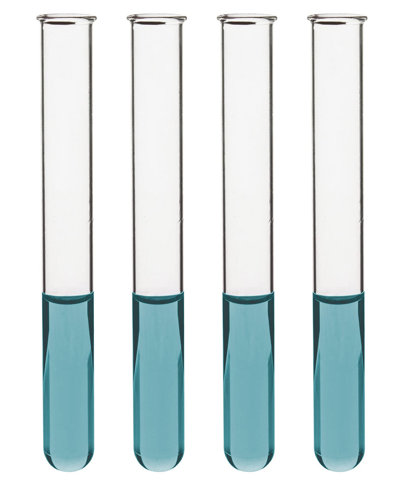 [Australia - AusPower] - 48PK Test Tubes, 3ml - Borosilicate 3.3 Glass - 1mm Thick Walls, Beaded Rim - Superior Heat & Chemical Durability - 3" Tall, 0.4" Diameter - Eisco Labs Blank Tube 