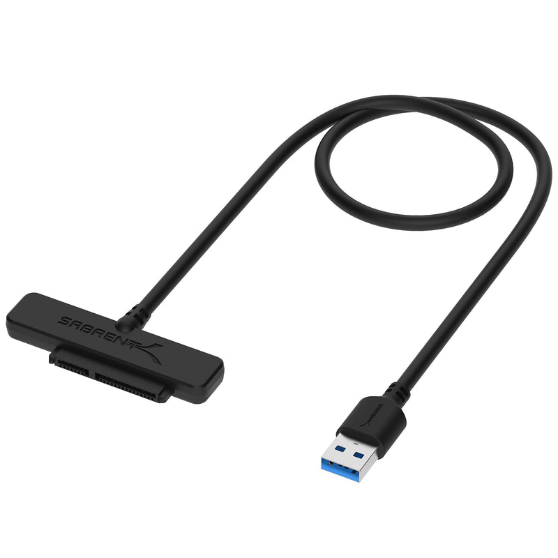[Australia - AusPower] - SABRENT USB 3.0 to SSD / 2.5-Inch SATA I/II/III Hard Drive Adapter (EC-SSHD) Hard Drive Adapter Type-A Black 