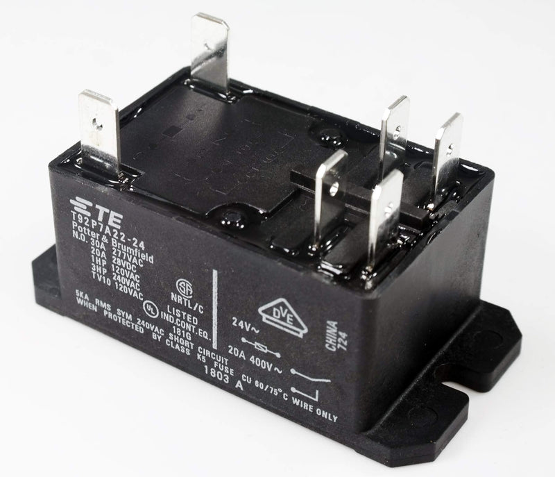 [Australia - AusPower] - TE CONNECTIVITY/POTTER & BRUMFIELD T92P7A22-24 Power Relay, DPST-NO, 24VAC, 30A, Flange (Twо Расk) 1 