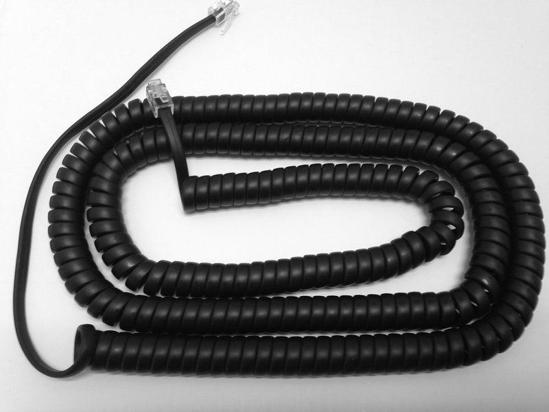 [Australia - AusPower] - The VoIP Lounge 25 Foot Long Handset Receiver Curly Cord with Long Lead for All Nortel Meridian Norstar Business M-Series & T-Series Phone Black 
