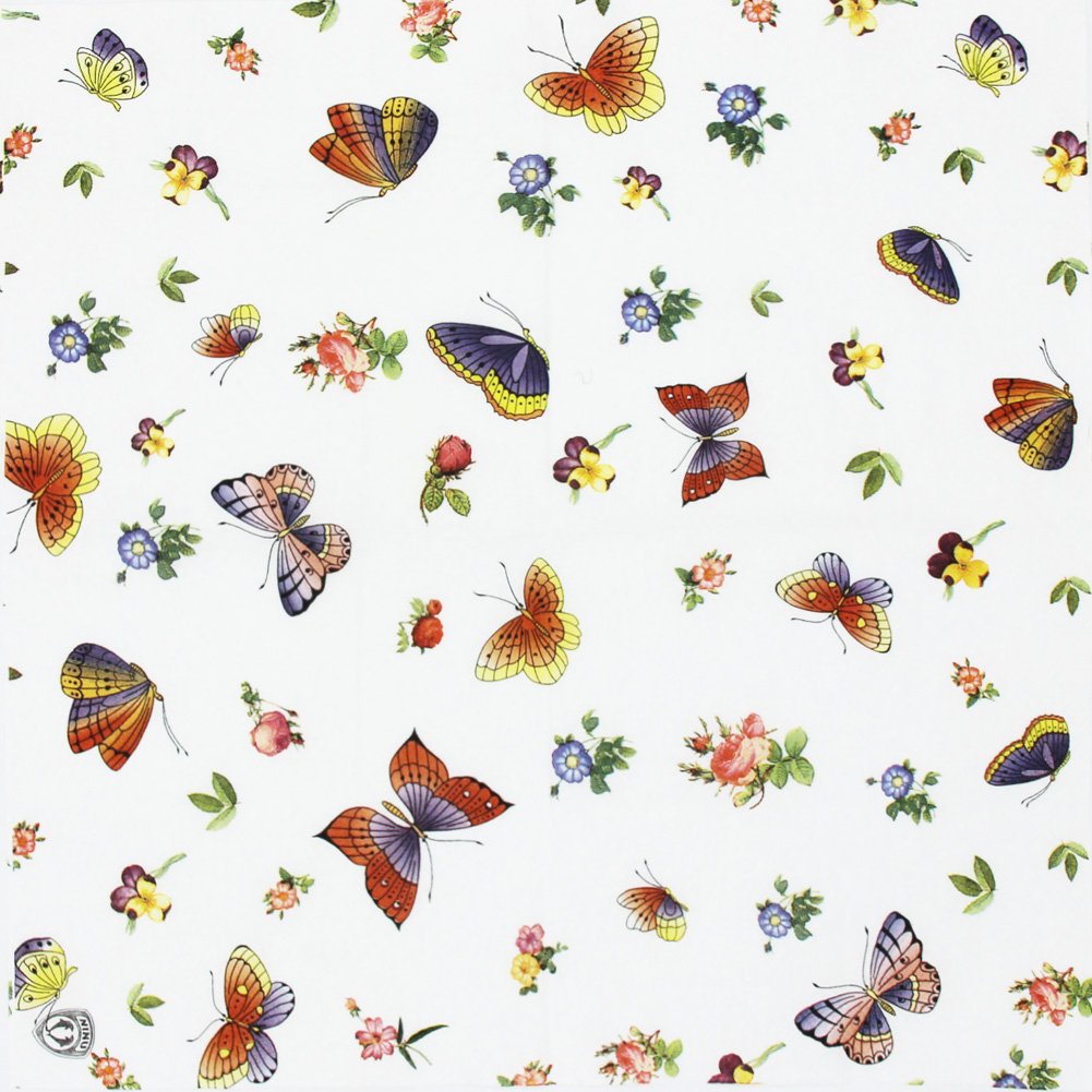 [Australia - AusPower] - ALINK Tea Party Paper Napkins, Printed Butterfly, 20 Count 13" x 13" 