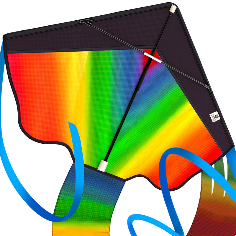 [Australia - AusPower] - aGreatLife Rainbow Kite for Kids Easy to Fly in Low Wind Speed, Beginners Kids Kite for Family Outdoor Games and Activities, Extremely Easy to Assemble - Large Delta, Giant Beach Kites for Adults 