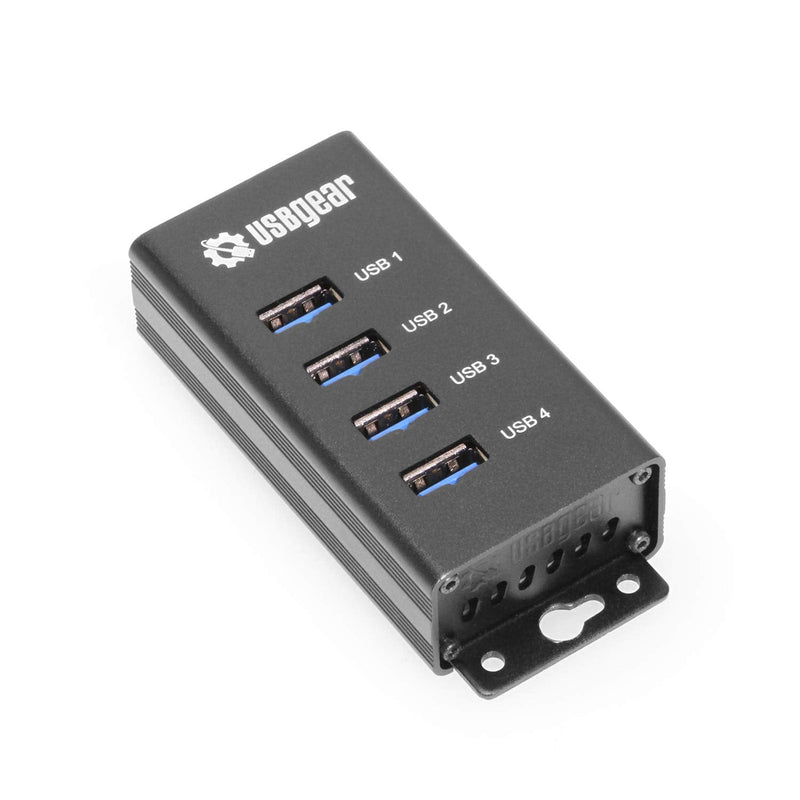 [Australia - AusPower] - USBGear 4-Port USB 3.2 Gen 1 Mountable Charging and Data Hub 