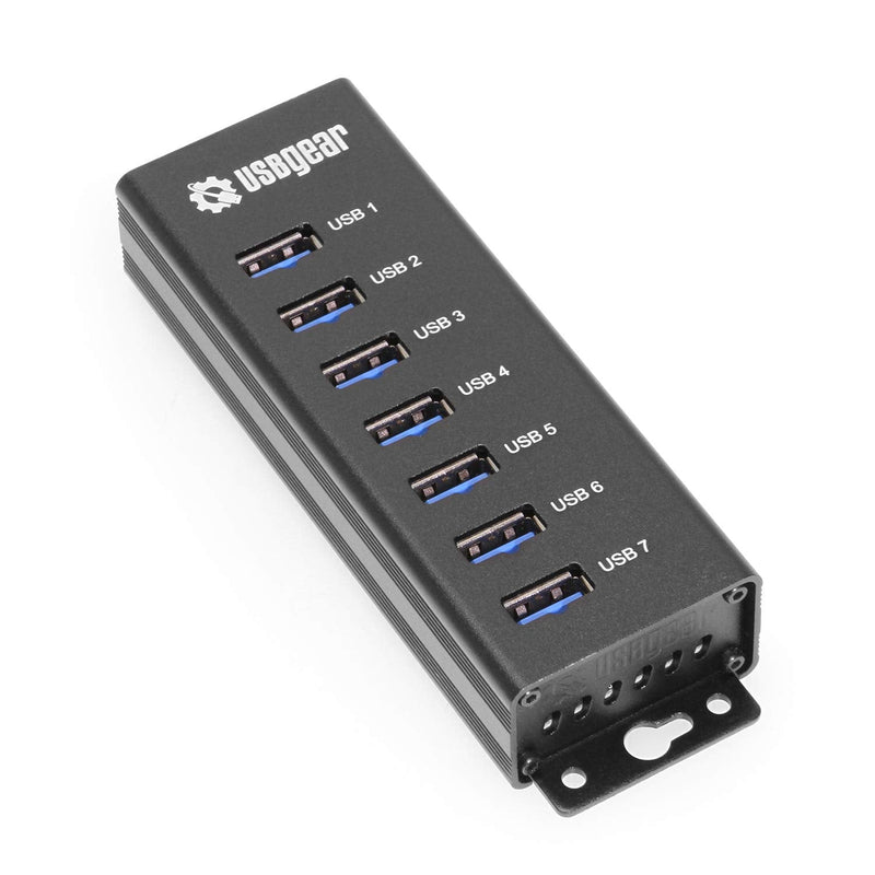 [Australia - AusPower] - USBGear 7-Port USB 3.2 Gen 1 Charging and SuperSpeed Mountable Data Hub 