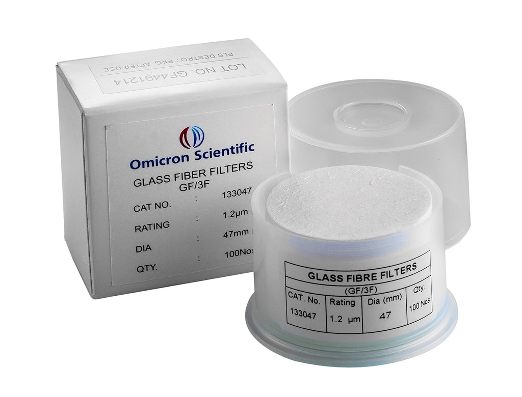 [Australia - AusPower] - Omicron 133047 Borosilicate Glass Fiber Binder Free Filter, 1.2 μm, 47 mm (Pack of 100) 