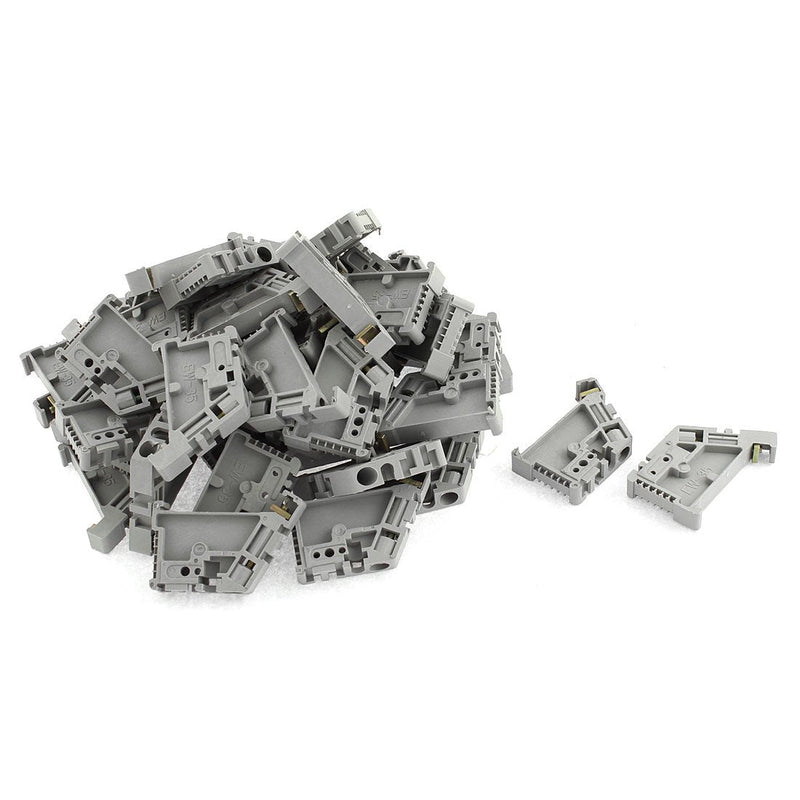 [Australia - AusPower] - uxcell a15052000ux0058 50Pcs 35mm DIN Rail Terminal Block End Stopper Mounting Clips (Pack of 50) 