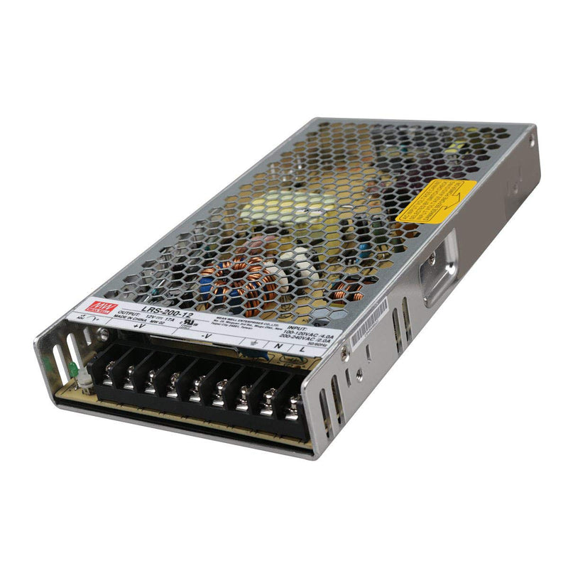 [Australia - AusPower] - Mean Well LRS-200-12 Switching Power Supply, Single Output, 12V, 17A, 200W, 8.5" L x 4.5" W x 1.2" H 
