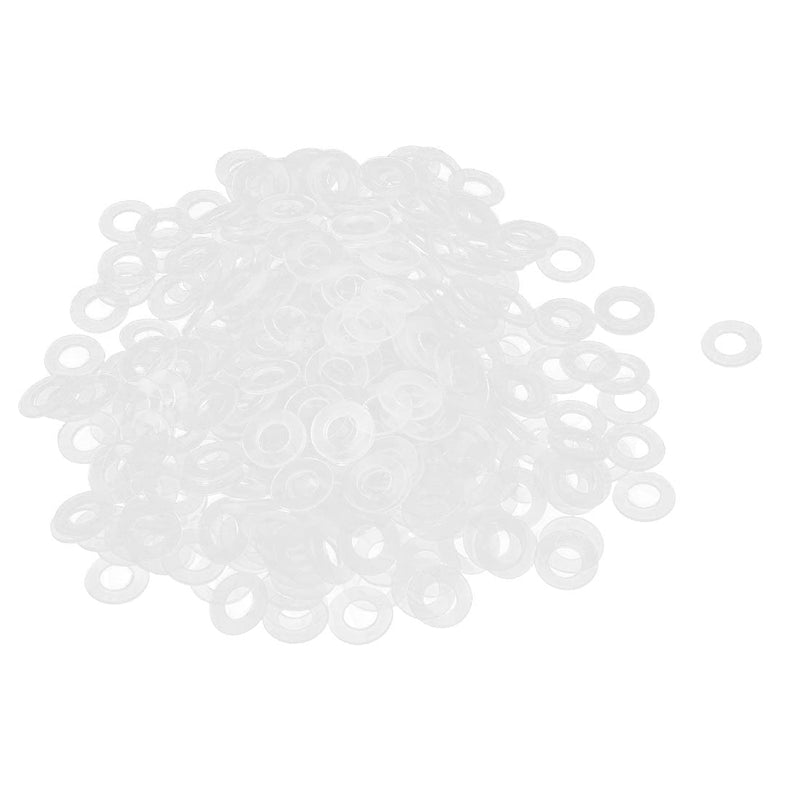 [Australia - AusPower] - uxcell Nylon Flat Washers M3 6mm OD 3mm ID 0.5mm Thickness Sealing Gasket for Faucet Pipe Water Hose, Clear, Pack of 200 6mmx3mmx0.5mm 