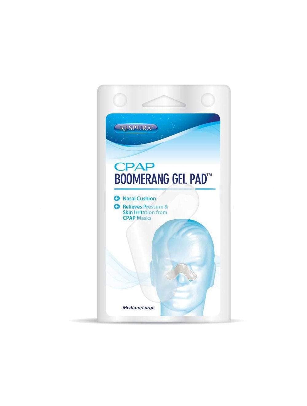 [Australia - AusPower] - Cpap Boomerang Nasal Gel Pad Medium/Large (2 Pack) 
