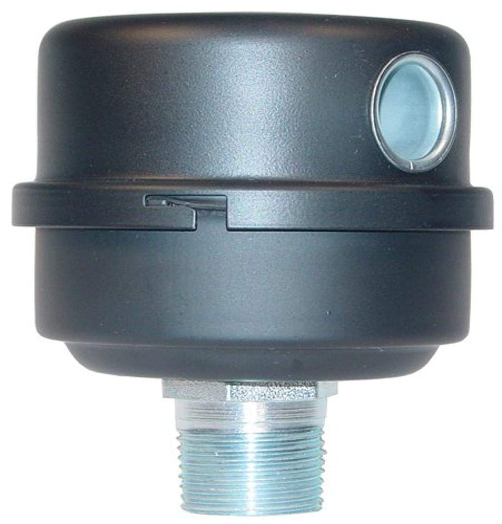 [Australia - AusPower] - Solberg FS-10-100™ Inlet Compressor Air Filter Silencer, 1" MPT Outlet, 4-1/2" HT, 4-1/8" Diameter, 35 SCFM, Made in the USA 