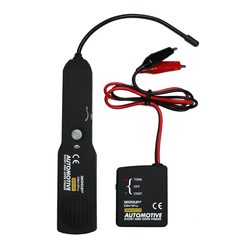 [Australia - AusPower] - ALLOSUN Automotive Cable Wire Tracker Car Tracer Finder Test Short & Open DC 6~42 Volts, Black (EM415PRO) 