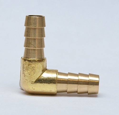 [Australia - AusPower] - 3/8" Hose ID/Hose Barb 90 Degree L Right Angle Elbow Barbed Brass Fitting Fuel/Air/Water/Boat/Gas/Oil WOG 