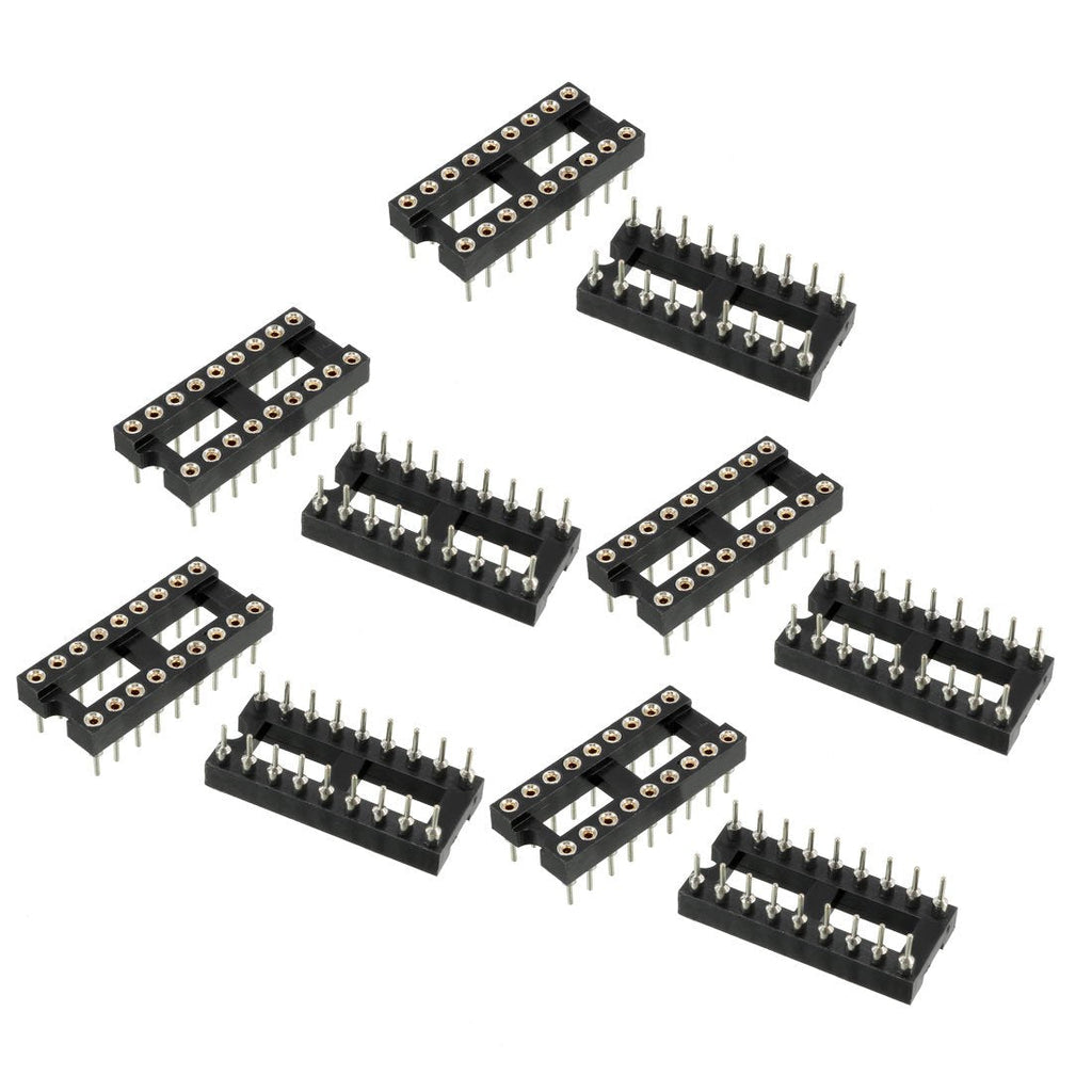[Australia - AusPower] - uxcell 10 Pieces 18 Pins Round Hole Soldering DIP IC Chip Socket Adaptor 